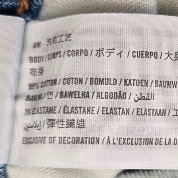 Abercrombie & Fitch The Mom High Rise Jeans Women's Destroyed Knee Raw Hem 28/6 - Picture 8 of 8